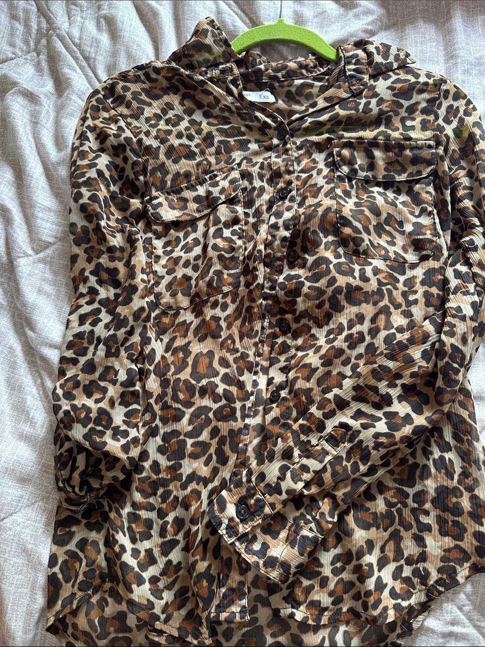 Leopard Print blouse Top - Brown